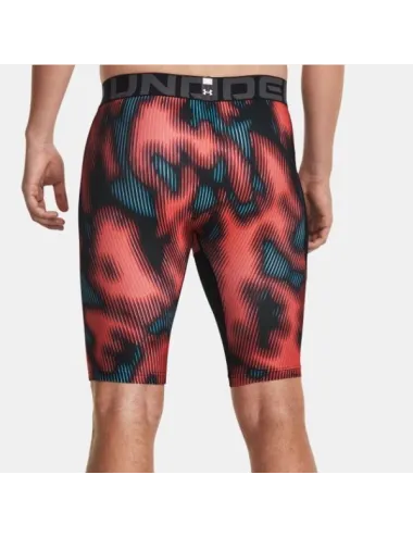 SOUS SHORT UA HG PRTD LONG rouge/noir/bleu