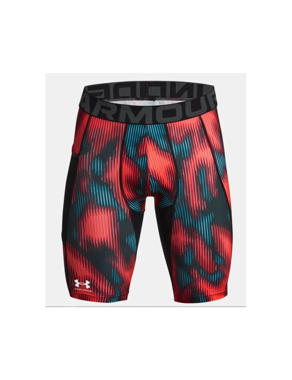 SOUS SHORT UA HG PRTD LONG rouge/noir/bleu