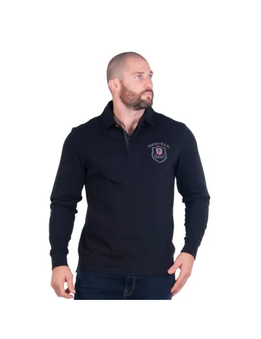 POLO ML MAISON DE RUGBY noir/orange