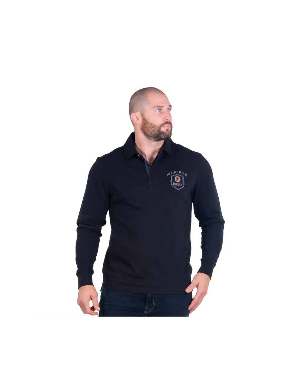 POLO ML MAISON DE RUGBY noir/orange