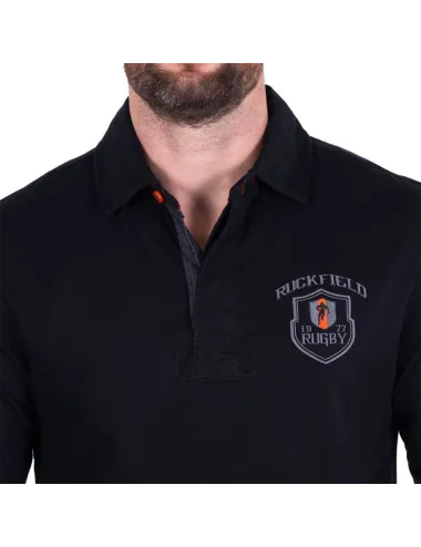 POLO ML MAISON DE RUGBY noir/orange