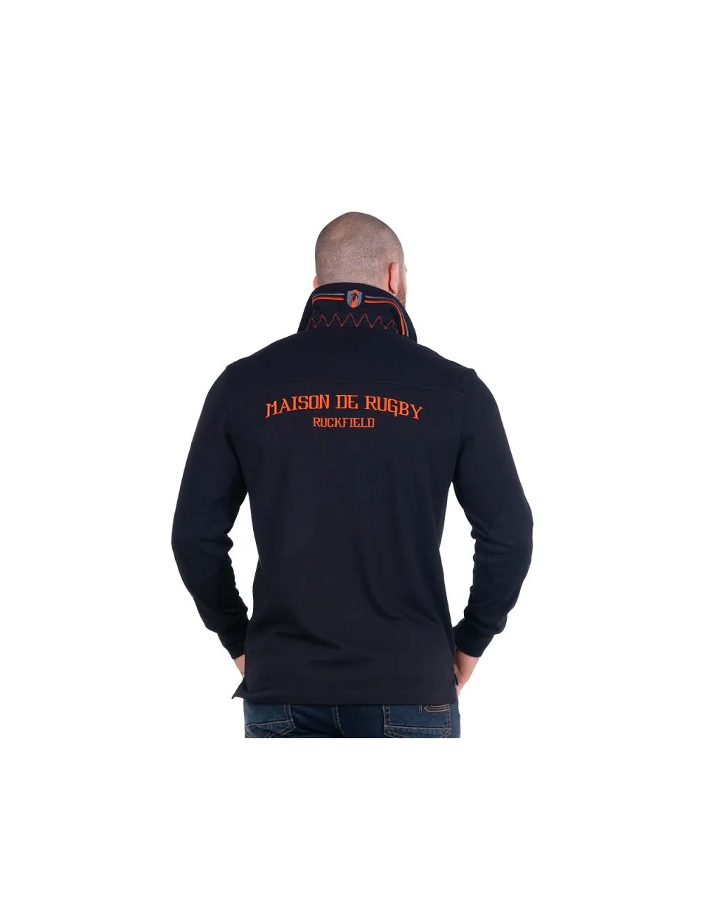 POLO ML MAISON DE RUGBY noir/orange