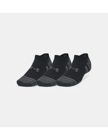 Lot de 3 paires de chaussettes invisibles UA Performance Tech unisexes noir