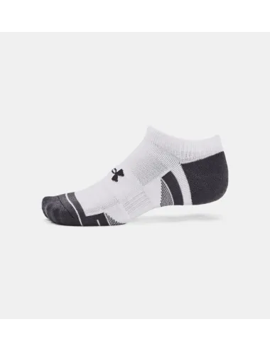 Lot de 3 paires de chaussettes invisibles UA Performance Tech unisexes BLANCHE