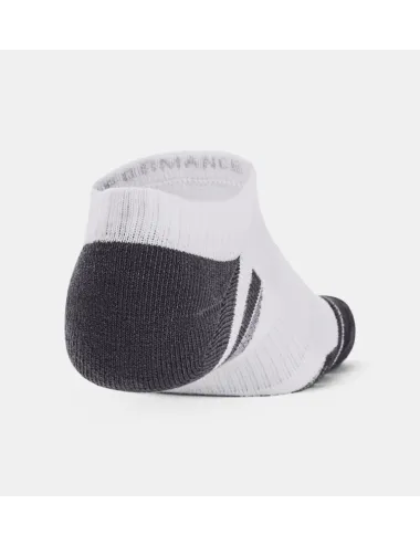 Lot de 3 paires de chaussettes invisibles UA Performance Tech unisexes BLANCHE