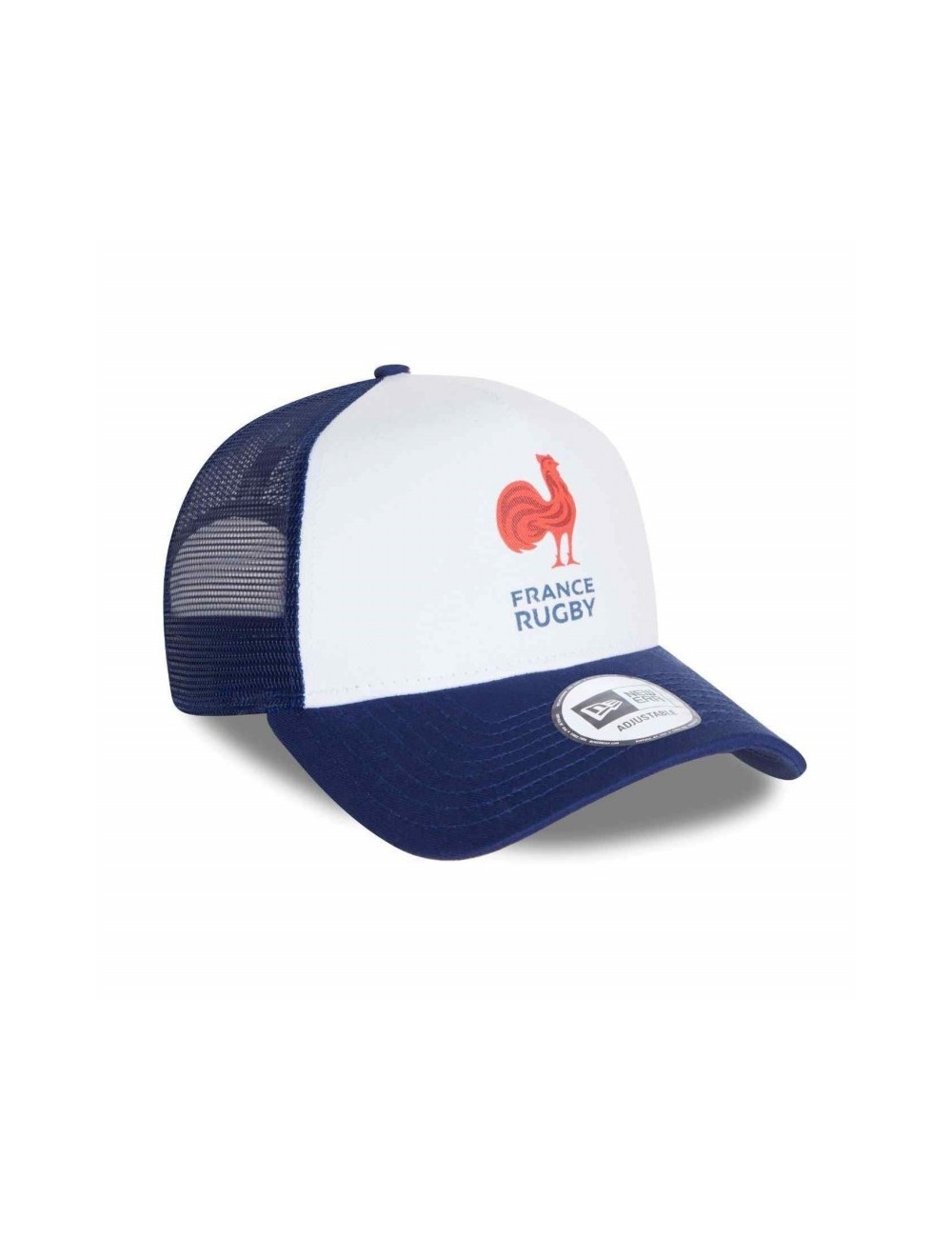 Casquette FRANCE RUGBY & NEW ERA Essential EF TRUCKER blanc