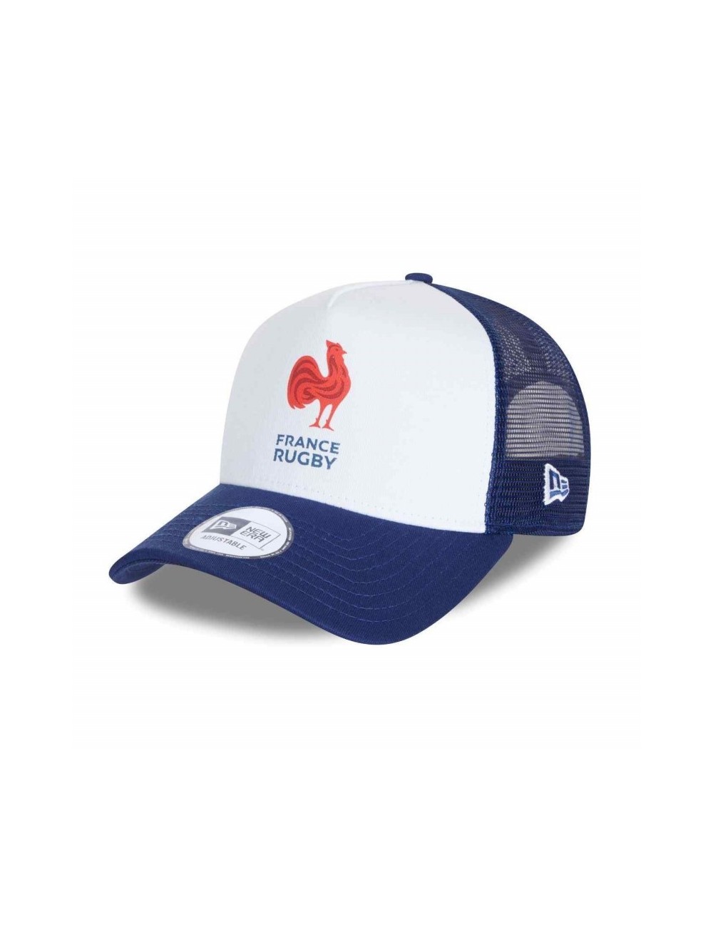 Casquette FRANCE RUGBY & NEW ERA Essential EF TRUCKER blanc