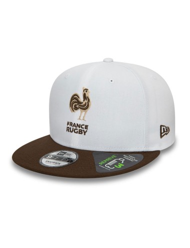 Casquette FRANCE RUGBY & NEW ERA Snapback 9FIFTY Blanche Repreve