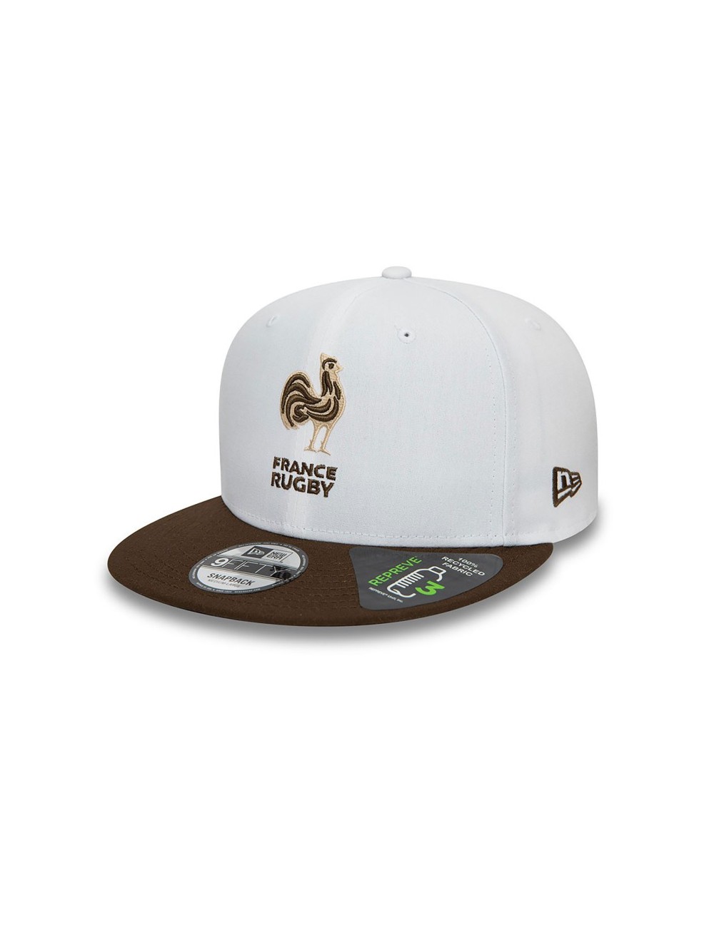 Casquette FRANCE RUGBY & NEW ERA Snapback 9FIFTY Blanche Repreve