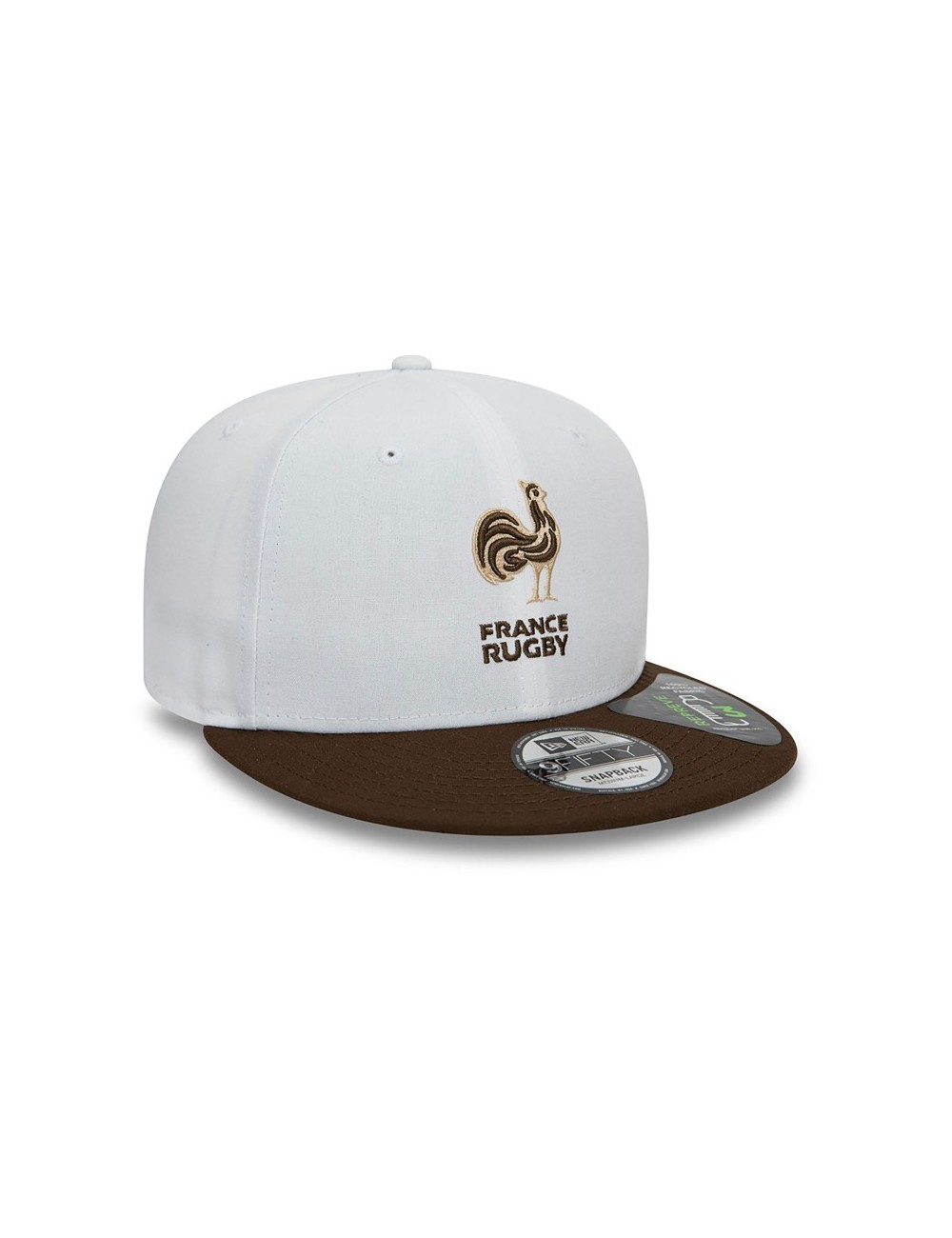 Casquette FRANCE RUGBY & NEW ERA Snapback 9FIFTY Blanche Repreve