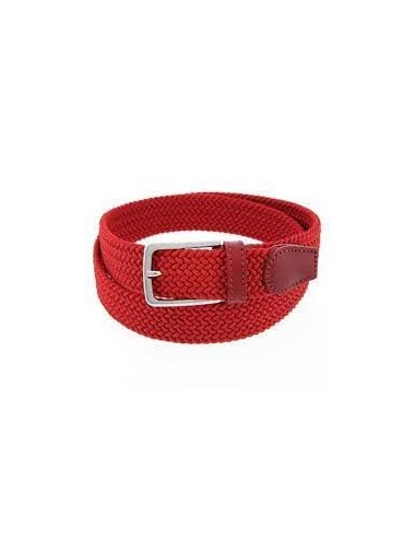 CEINTURE TRESSEE EXTENSIBLE ROUGE