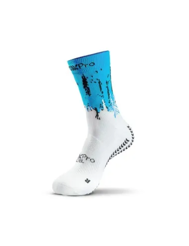 Chaussette grip et compression Padel bleu/blanc SOXPRO
