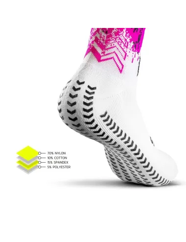 Chaussette grip et compression Padel SOXPRO Rose