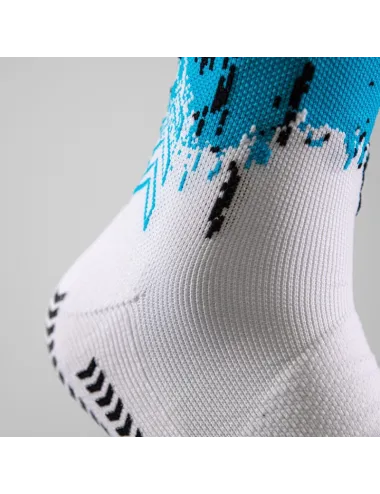 Chaussette grip et compression Padel bleu/blanc