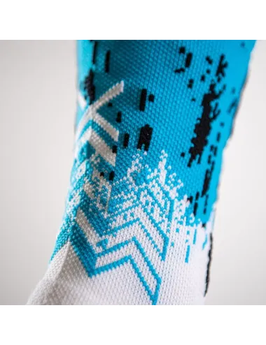 Chaussette grip et compression Padel bleu/blanc