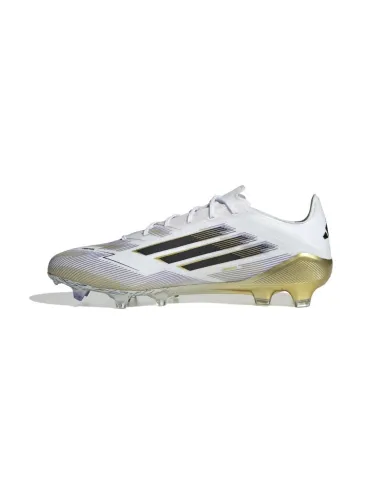 CRAMPONS ADIDAS F50 ELITE FG BLANC/OR