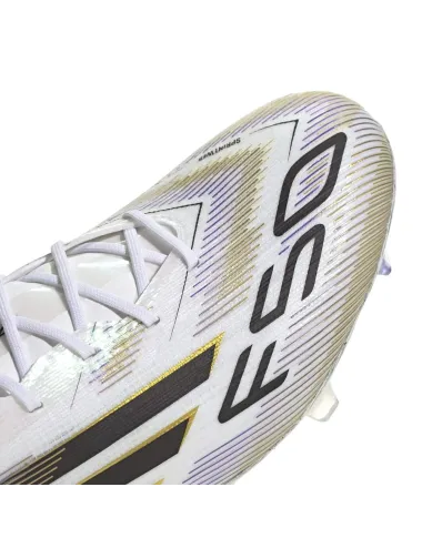 CRAMPONS ADIDAS F50 ELITE FG BLANC/OR