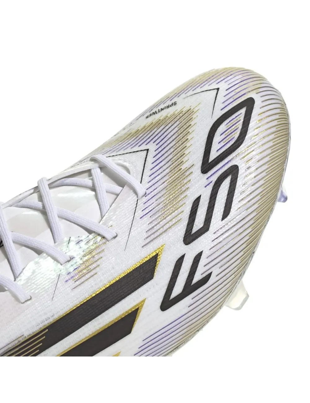 CRAMPONS ADIDAS F50 ELITE FG BLANC/OR