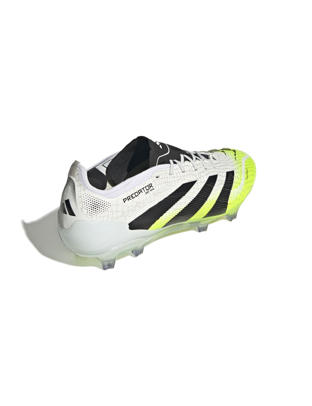 CRAMPONS ADIDAS PREDATOR ELITE FG BLANC/JAUNE