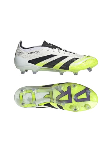 CRAMPONS ADIDAS PREDATOR ELITE FG BLANC/JAUNE