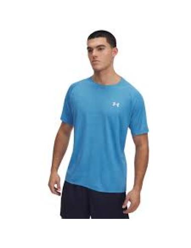 T-SHIRT UNDER ARMOUR TECH TEXTURED BLEU 