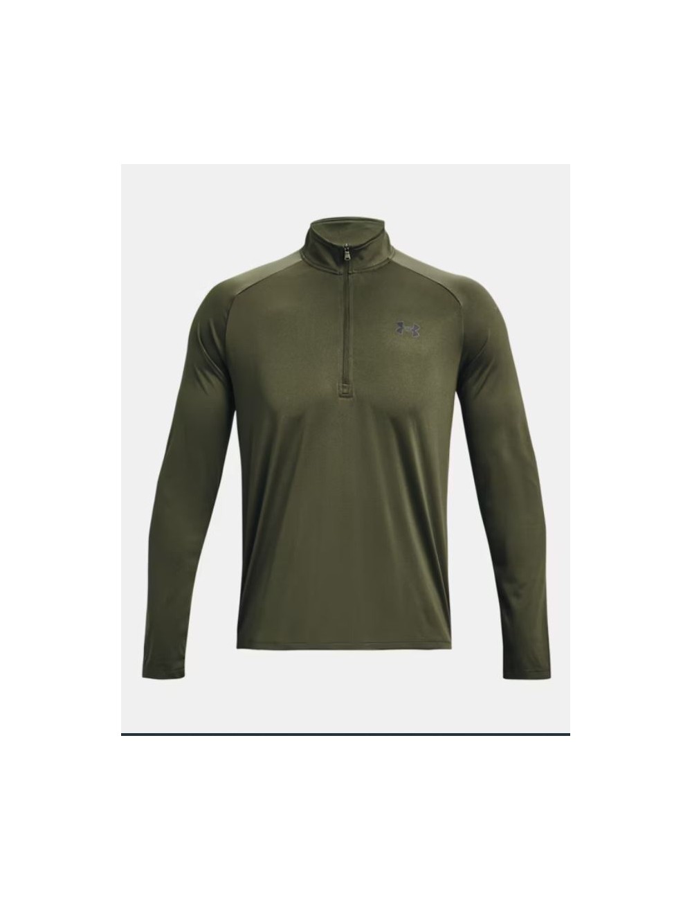 HAUT MANCHES LONGUES 1/4 ZIP UA TECH 2.0 KAKI