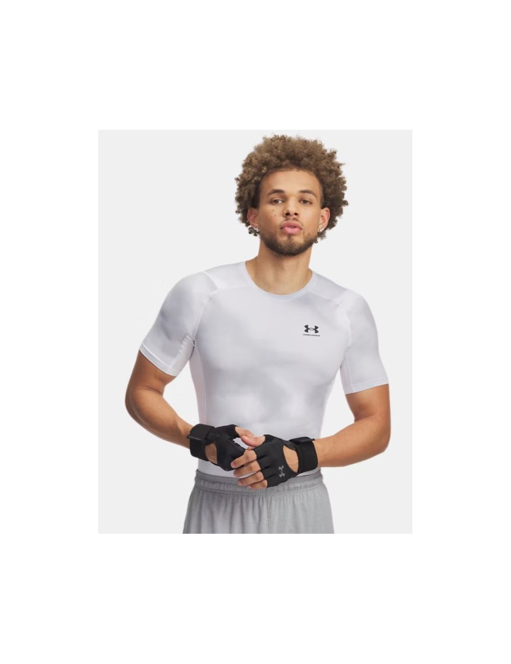 T-SHIRT HG PRINTED UNDER ARMOUR BLANC