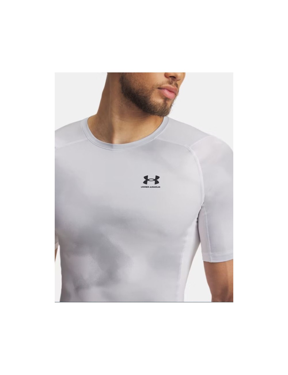 T-SHIRT HG PRINTED UNDER ARMOUR BLANC