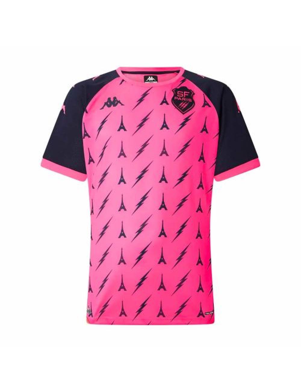 MAILLOT TELESE PRE-MATCH STADE FRANCAIS 25/26 SFP ROSE/MARINE