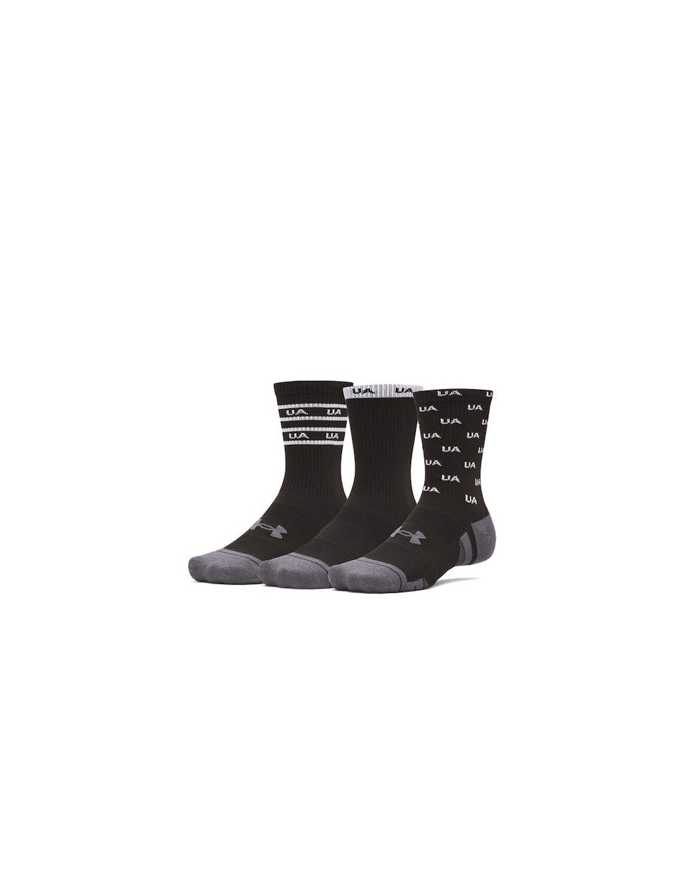LOT DE 3 PAIRES DE CHAUSSETTES UA PERF TECH NOIR