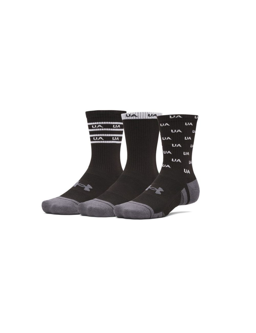 LOT DE 3 PAIRES DE CHAUSSETTES UA PERF TECH NOIR