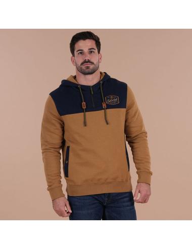 SWEAT CAPUCHE RUCKFIELD SELECTED RUGBY BEIGE