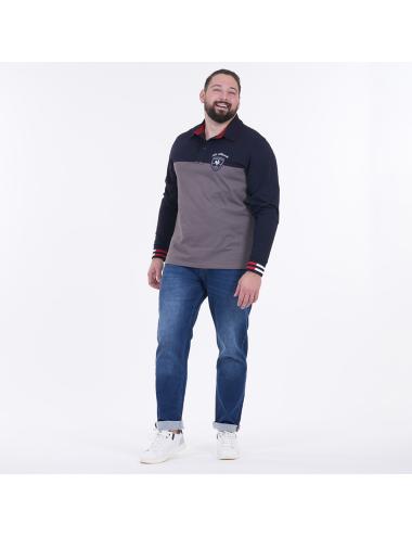 POLO ML MARINE + 1 T SHIRT OFFERT