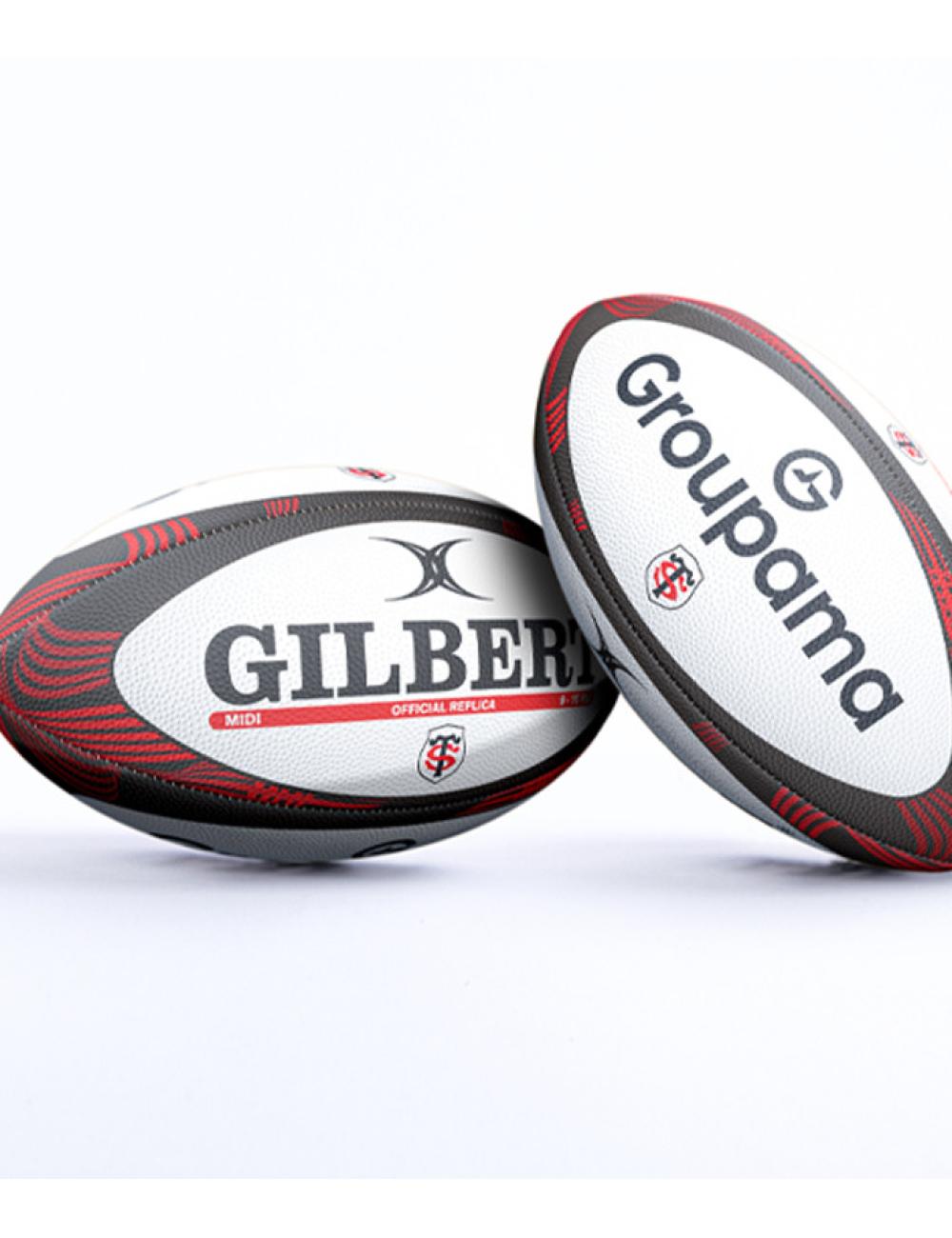 BALLON RUGBY REPLICA MIDI TOULOUSE GILBERT GROUPAMA