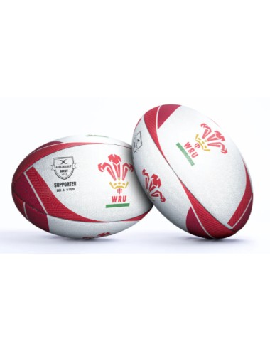 BALLON RUGBY SUPPORTER PAYS DE GALLES GILBERT TAILLE 5