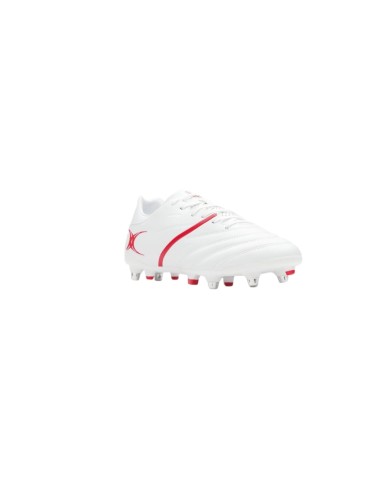 CRAMPONS RUGBY HYBRIDES GILBERT SIDESTEP X20 POWER 6S BLANC/ROUGE