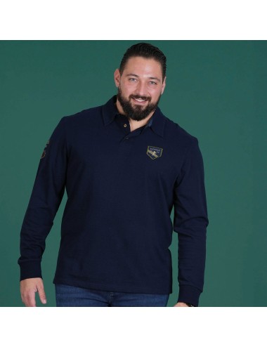 POLO MARINE MANCHES LONGUES RUCKFIELD SELECTED RUGBY