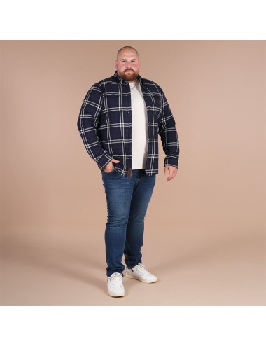 SURCHEMISE À CARREAUX RUCKFIELD SELECTED RUGBY BLEU MARINE