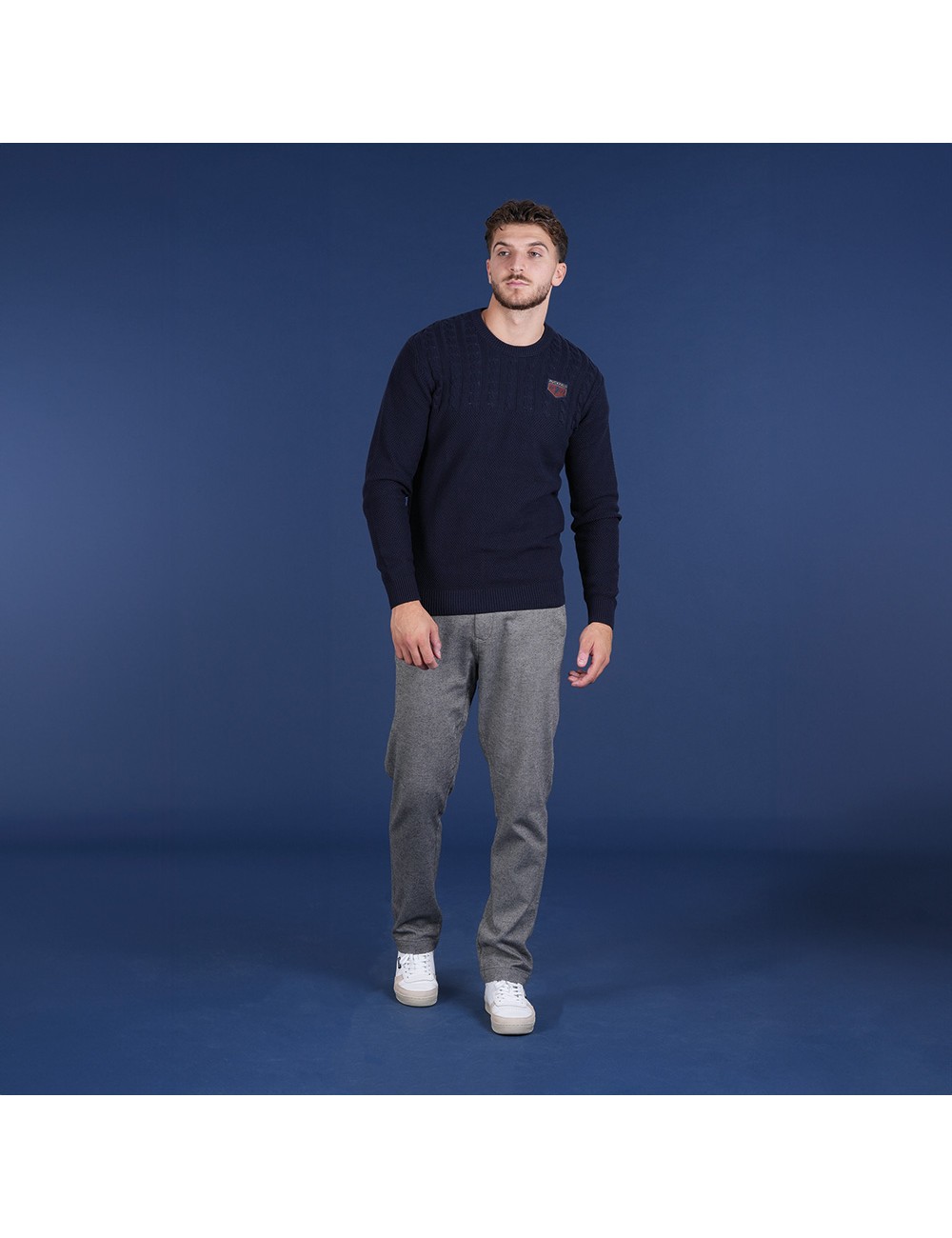 PULL RUCKFIELD SELECTED RUGBY BLEU MARINE