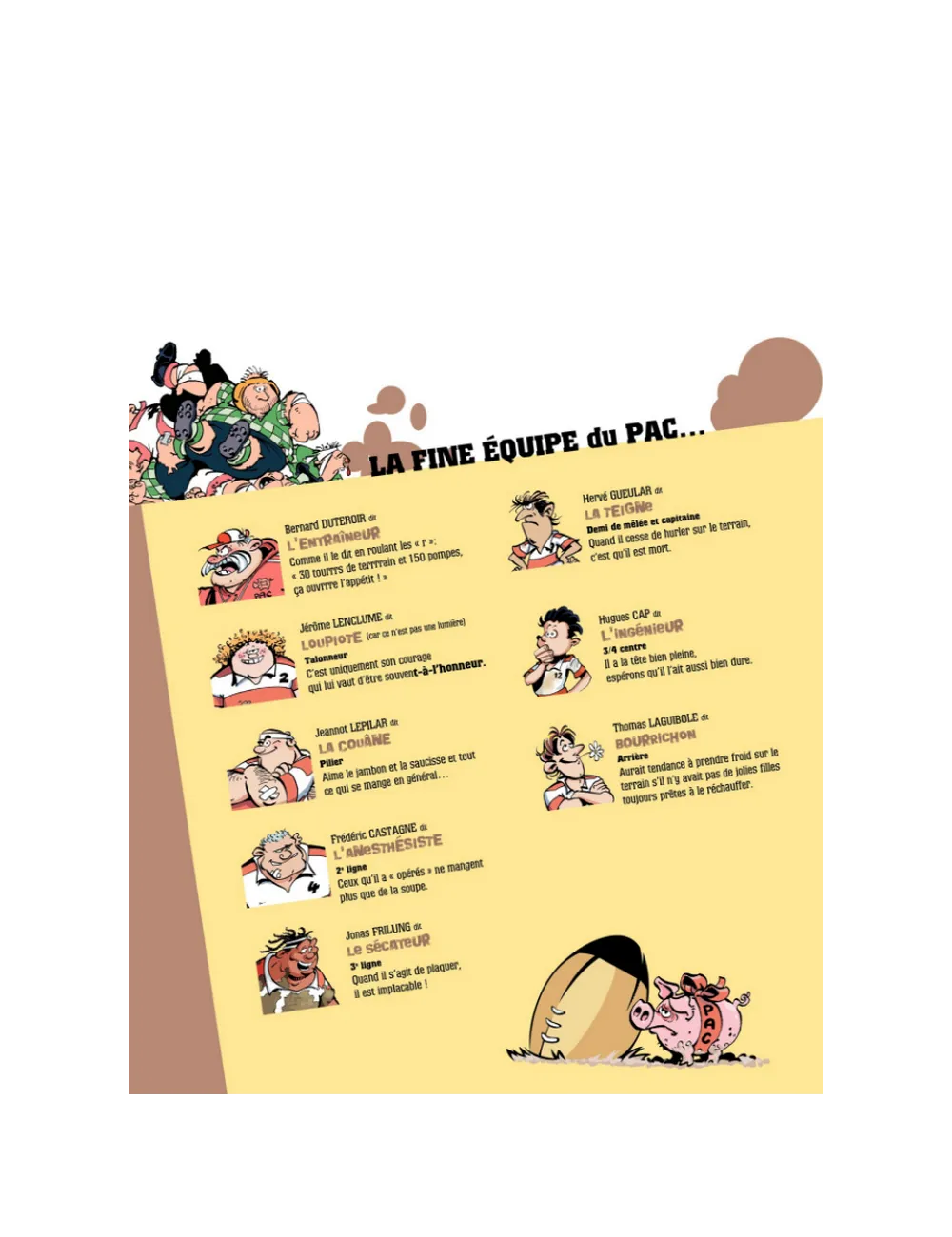 BD Les Rugbymen "Les gars, ensemble, on est un groupe électrogène !" Tome 10