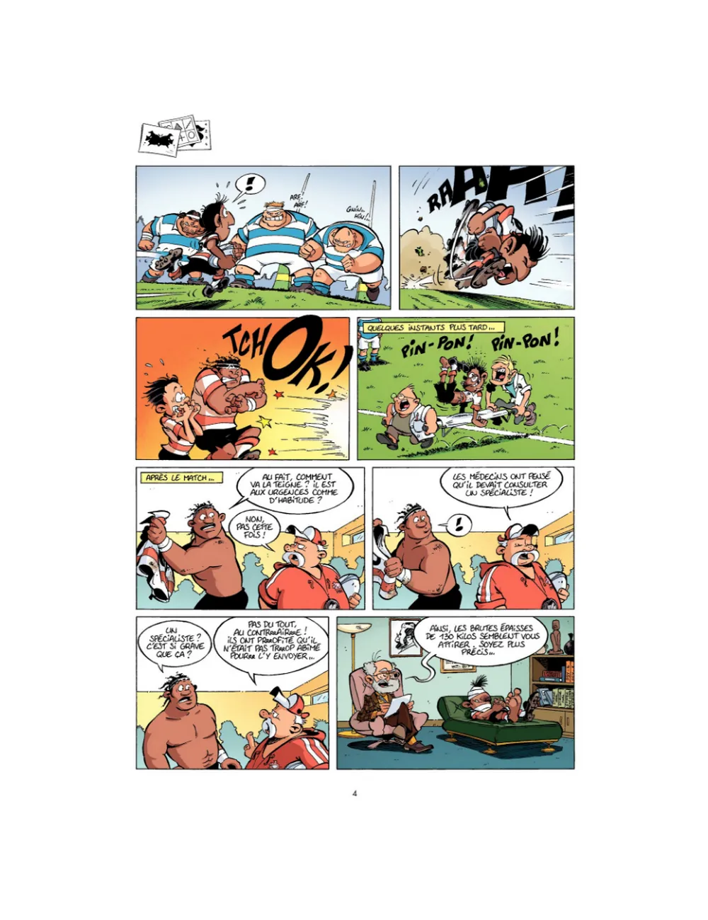 BD Les Rugbymen "Les gars, ensemble, on est un groupe électrogène !" Tome 10