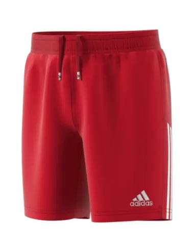Short rugby enfant 3 Bandes Adidas rouge
