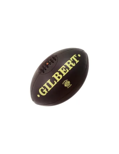 Mini ballon rugby cuir Vintage Gilbert marron foncé