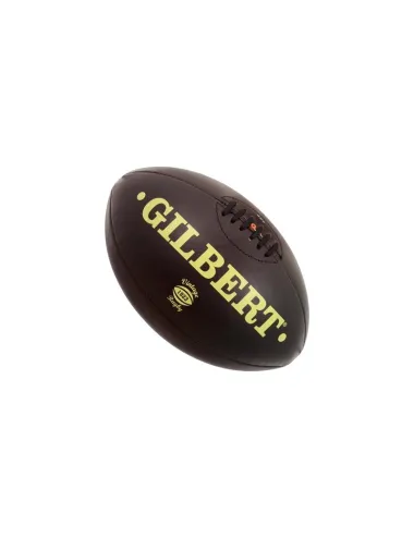 Mini ballon rugby cuir Vintage Gilbert marron foncé