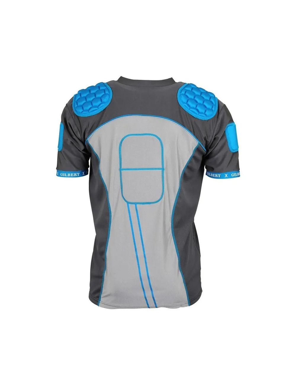 Epauliere rugby Atomic Zenon V2 Gilbert gris bleu argent