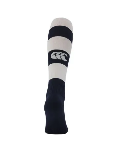 Chaussette rugby Hooped Canterbury marine blanc