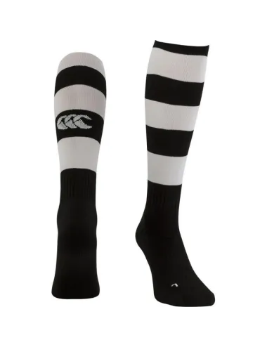 Chaussette rugby Hooped Canterbury noir blanc